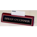 Rosewood Piano Finish Nameplate w/ Business Card Holder